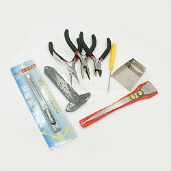DIY Jewelry Tool Sets, Pliers, Vernier Caliper and other Tools, Platinum, Mixed Color, 60~160x10~71mm