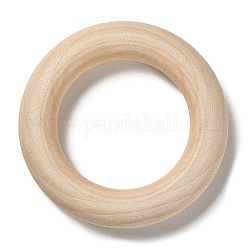 Незаконченные деревянные связующие кольца, деревянные кольца макраме, круглые, деревесиные, 58x10 мм, внутренний диаметр: 40 мм