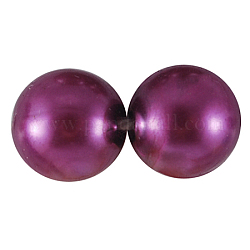 Chunky Bubblegum Acrylic Pearl Round  Beads For DIY Jewelry and Bracelets, Dark Orchid, 24mm, Hole: 3mm
