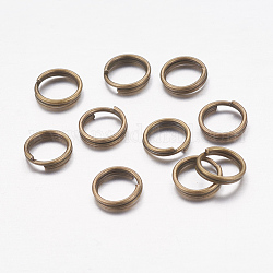 Железные разрезные кольца, кольца с двойной петлей, без кадмия, без никеля и без свинца, античная бронза, 6x1.4 мм, около 5.3 мм внутренним диаметром, Около 9500 шт / 1000 г