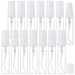Botellas de spray de vidrio, viales de muestra de perfume recargables, con tapas de plástico a prueba de polvo, Claro, 1.4x7.5 cm, capacidad: 5ml (0.17fl. oz)