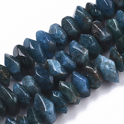 Chapelets de perles en apatite naturelle, pépites, facette, 9.5~11x6~7mm, Trou: 1.2mm, Environ 30~32 pcs/chapelet, 7.48 pouce (19 cm)
