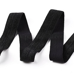Plain Elastic Band, Webbing Garment Sewing Accessories, Black, 5/8 inch(15mm), about 50yards/roll