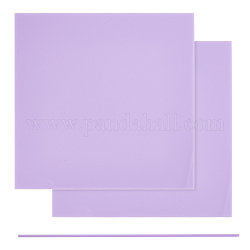 Benecreat 2 Blatt undurchsichtige Acryl-Druckplatte, zum Schneiden, Sägen, Laserschneiden und Gravieren, Viereck, Medium lila, 20x20x0.3 cm