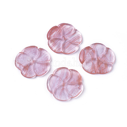 Ciliegio quarzo perle di vetro, fiore, 24.5~25.5x3~3.5mm, Foro: 0.8 mm