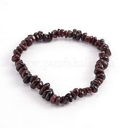 Bracelets extensibles avec perles en pierre précieuse naturelle, diamètre intérieur: 1-7/8~2 pouce (4.8~5.2 cm)