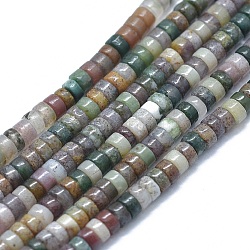 Natural Indian Agate Beads Strands, Flat Round/Disc, 3.8~4.2x2~4.5mm, Hole: 0.8~1mm, about 152~180pcs/strand, 15.1~15.5 inch(38.5~39.5cm)