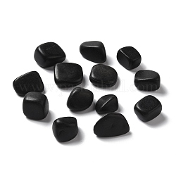 Natürliche schwarze Jadeperlen, kein Loch, Nuggets, getrommelt Stein, Vasenfüller Edelsteine, 16~36x12~30.5x3.5~25 mm
