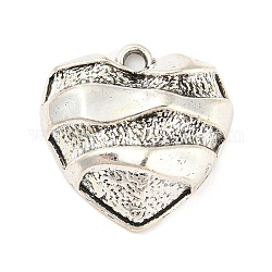 Pendente in lega stile tibetano, argento antico, cuore, 20x20x7.5mm, Foro: 2 mm