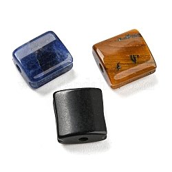 Perles de gemme mélangées naturelles, carrée, 10x9.5~10x4.5~5mm, Trou: 1.8mm