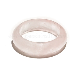 Натуральный розовый кварц кольца палец, внутренний диаметр: 18~20 мм