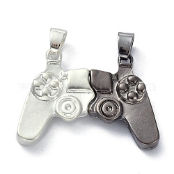 Legierung magnetische Freundschaft Controller Halskette Set, Magnet-Griffanhänger für Spielkonsolen, für befreundete paare geschenk, Mischfarbe, 20.5x28x4 mm, Bohrung: 4.5x4 mm