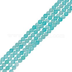 arricraft About 260 Pcs 2 Strands Natural Amazonite Beads, Round Natural River Stone Bead Undyed Faceted Chip Stone Center Drilling Beads for DIY Bracelet Necklace Jewelry Making