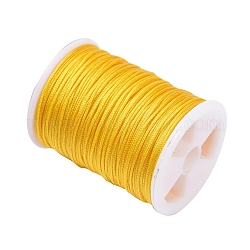Cuerda de rosca de nylon, diy bola trenzada que hace la cuerda de la joyería, oro, 0.8mm, Alrededor de 10m / roll (10.93yards / roll)