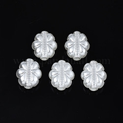 ABS-Kunststoff-Nachahmung Perlen, Oval, creme-weiß, 14x12x6 mm, Bohrung: 1.8 mm, ca. 887 Stk. / 500 g