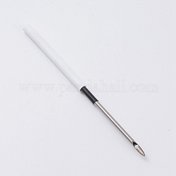 Иглы для вышивания из сплава, с резиновой ручкой, для вышивания аппликаций своими руками, белые, 97x2.5~4 мм, отверстие : 1.8 мм