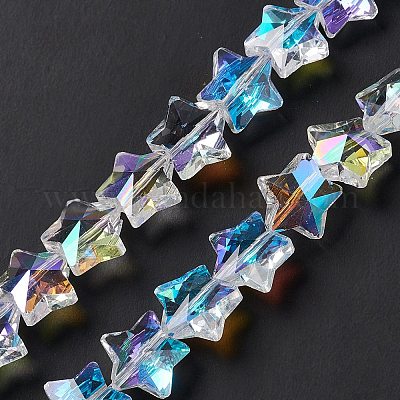 Граненые круглые стеклянные бусины X-EGLA-E030-01D-1