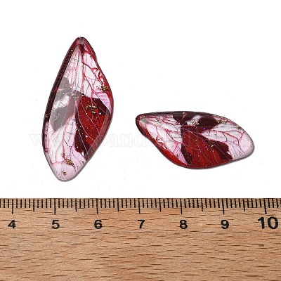 4 шт. подвески в виде крыльев бабочки из прозрачной эпоксидной смолы RESI-C057-03B-1