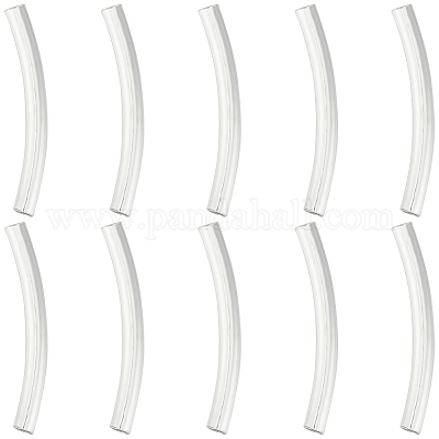 10шт трубка 925 бусины из стерлингового серебра STER-BBC0005-62-1