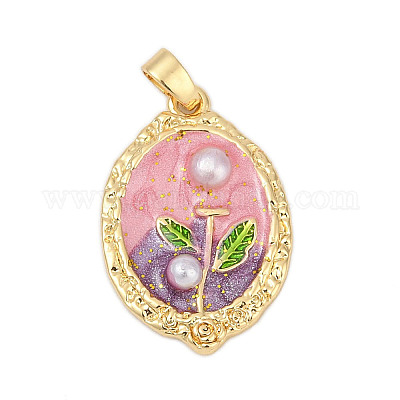 Латунь эмаль подвески KK-U068-13A-05G-1