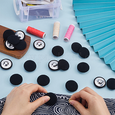 20шт утюг с тканевыми пуговицами BUTT-GF0003-76B-1