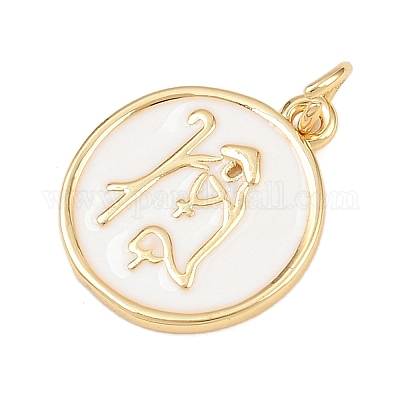 Латунь эмаль подвески KK-L251-02G-D04-1