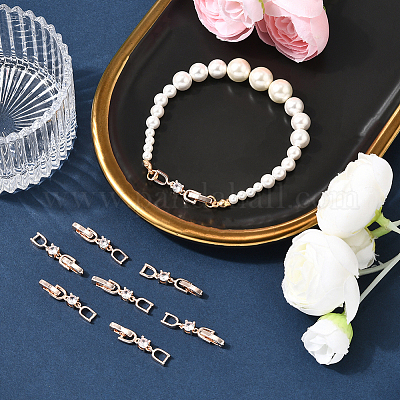 12 шт. латунные прозрачные кубические циркониевые застежки-раскладушки KK-BBC0021-35-1