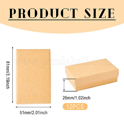 Прямоугольная картонная бумажная шкатулка для драгоценностей CON-TAC0015-01C-1