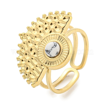 Ионное покрытие (ip) 304 нержавеющая сталь синтетические бирюзовые манжеты кольца G-Z056-02G-02-1