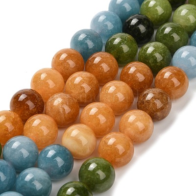 Бусины из натурального белого нефрита G-Z097-A01-10mm-C-1