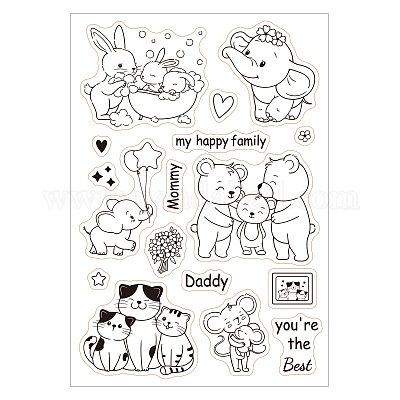 Wholesale PandaHall Animal Pattern Clear Stamps 