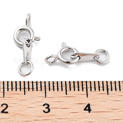 925 стерлингового серебра застежками пружинного кольца STER-H111-06P-1