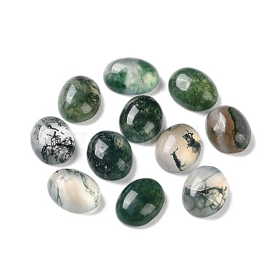Cabochons en agate de mousse naturelle&nbsp;G-I359-01-1