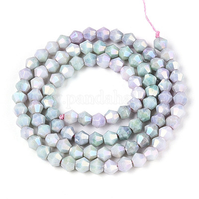 Антикоррозийные гальванические биконические стеклянные бусины EGLA-T021-4mm-16-07-1