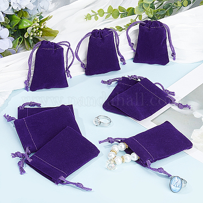 Подарочные пакеты на шнурке из бархата&nbsp;ABAG-BBC0001-10A-04-1