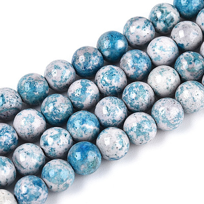 Окрашенные синтетические нити окаменелых бусин G-T139-6mm-66G-1