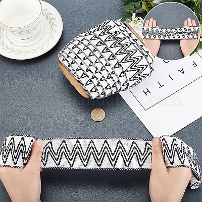 Жаккардовая нейлоновая эластичная лента в этническом стиле&nbsp;OCOR-AR0001-42-1