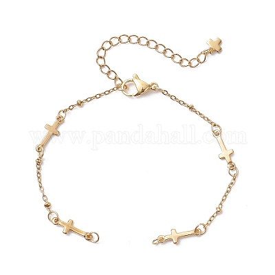 Изготовление браслета из цепочек с поперечными связями из нержавеющей стали 304 AJEW-JB01380-01-1