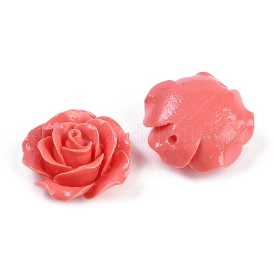 Резные бусины из синтетического коралла&nbsp;CORA-M001-02F-1