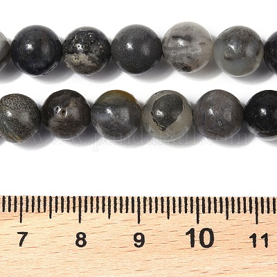 Нити бусин из натурального черного цветка амазонита G-G184-A05-01-1