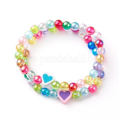Bracciali Regolabili Per Bambini Con Palline Colorate - Set 5 Pezzi, Certificato In Legno D'Ulivo, Colorati - Foto 8