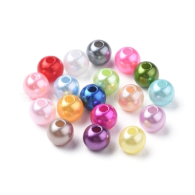 1350 шт. 18 стильные бусины из абс-пластика с имитацией жемчуга OACR-YW0001-35A-1