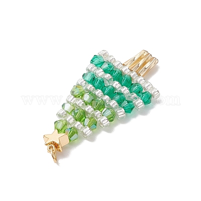 Новогодняя елка из стеклянных бисеров с подвесками в виде звезд PALLOY-MZ00858-1