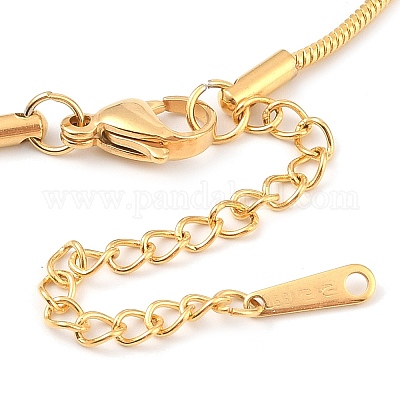 Ожерелья из круглой цепочки-змейки из нержавеющей стали 304 NJEW-Z047-01G-1