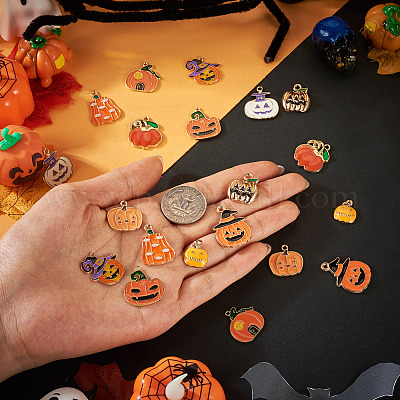 20pcs10スタイルハロウィーンテーマ合金エナメルペンダント ミックス