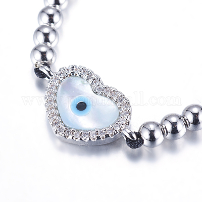 Регулируемые латунные плетеные браслеты из бисера BJEW-F282-28P-RS-1