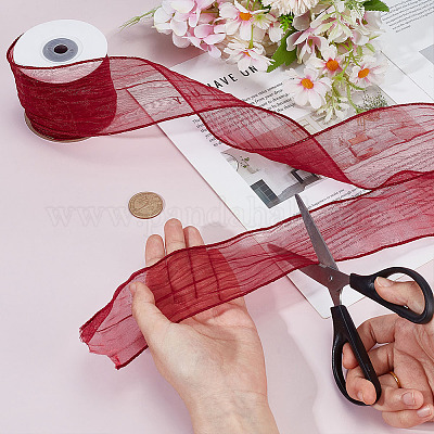 Полиэстер органза ленты SRIB-WH0011-357B-1