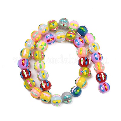 Бусины из стеклянной эмали LAMP-R004-05A-1