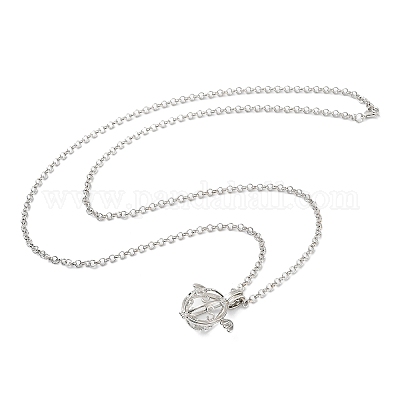 Латунь подвесные ожерелья NJEW-P299-A06-P-1