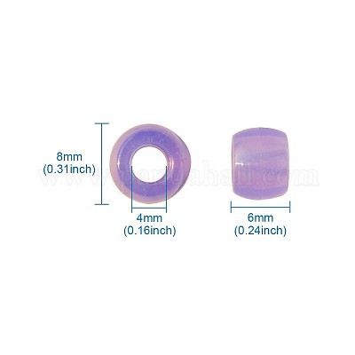 Светящиеся смолы европейские бусы RESI-KS0001-02-1